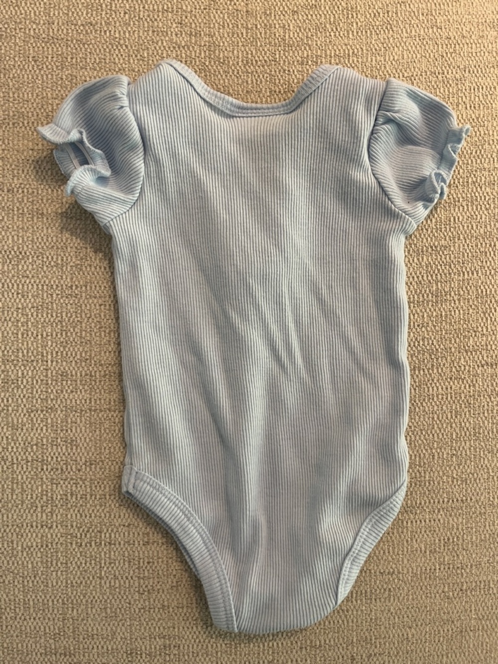 Baby Ribbed One-Piece Bodysuit in Light Blue - Picture 4 of 4